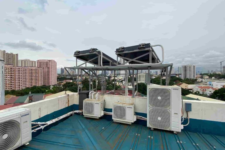 SunTrac Solar air conditioning panels at AYSN Building