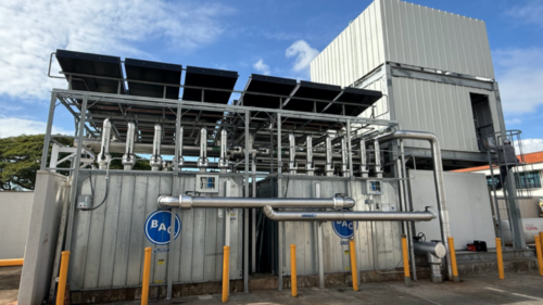 SunTrac refrigeration application at Food Solutions International, Waipio, Hawaii